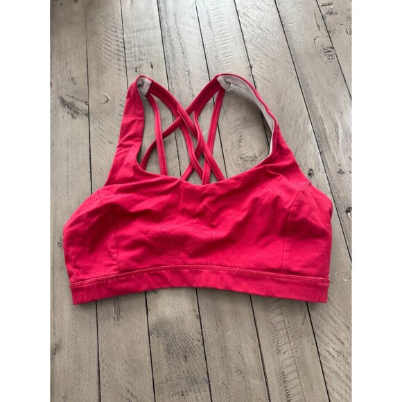 Lululemon Free To Be Serene Strappy Sports Bra Scarlet Red Size 6 - Picture 2 of 3